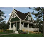 Beach & Coastal House Plan Front of Home - Newfield Hill Craftsman Cottage 080D-0025 - Shop House Plans and More