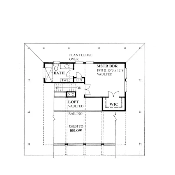 Vacation House Plan Second Floor - Rachelle Prairie Style Home 080D-0026 - Shop House Plans and More