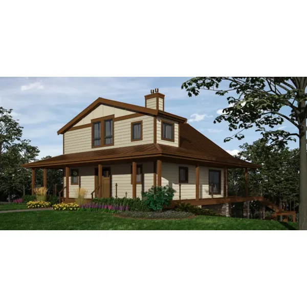 Vacation House Plan Front of Home - Rachelle Prairie Style Home 080D-0026 - Shop House Plans and More