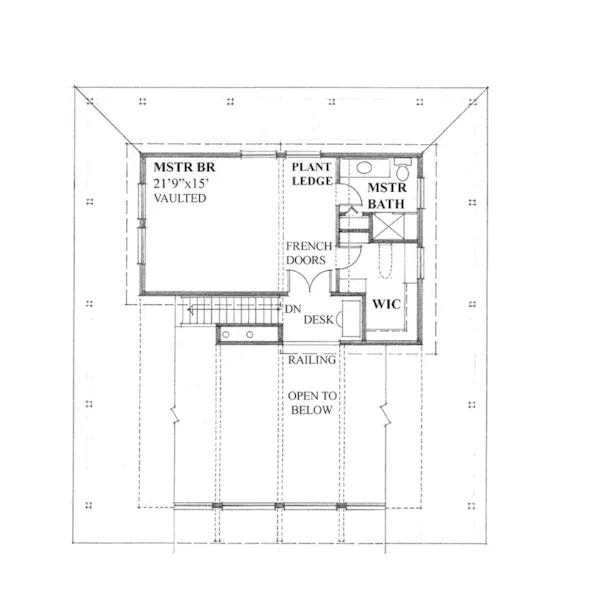 Rustic House Plan Second Floor - Silent Hill Vacation Home 080D-0027 - Shop House Plans and More