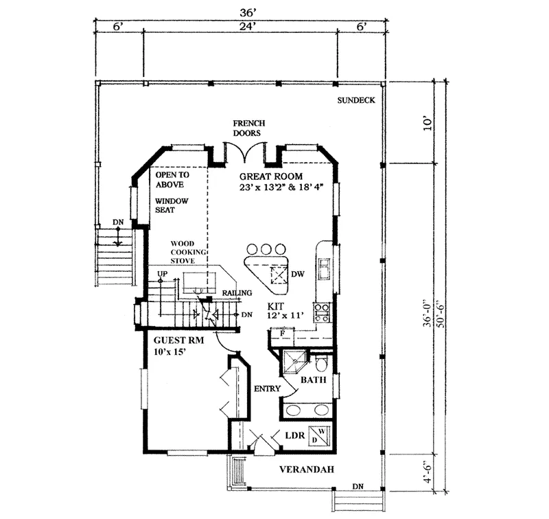 Vacation House Plan First Floor - 080D-0028 - Shop House Plans and More