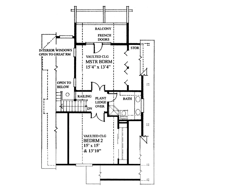 Vacation House Plan Second Floor - 080D-0028 - Shop House Plans and More