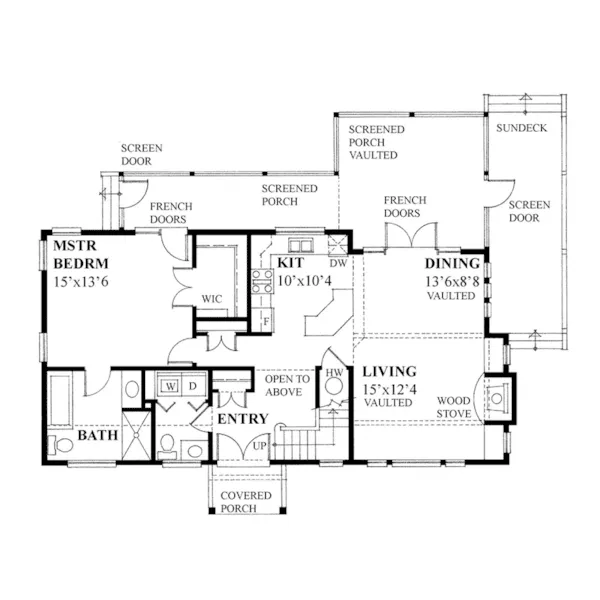 Country House Plan First Floor - Harpers Meadow Country Home 080D-0029 - Shop House Plans and More