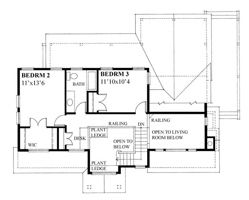 Country House Plan Second Floor - 080D-0029 - Shop House Plans and More