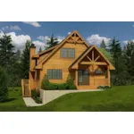 Lake House Plan Front of Home - Idaho Point Craftsman Cabin 080D-0030 - Shop House Plans and More