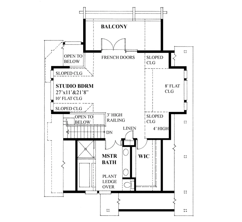 Waterfront House Plan Second Floor - 080D-0031 - Shop House Plans and More
