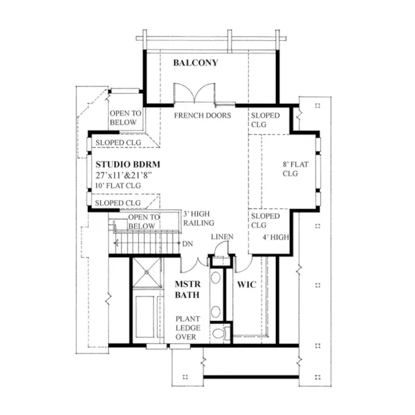 Waterfront House Plan Second Floor - Magellan Peak Mountain Home 080D-0031 - Shop House Plans and More