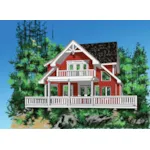 Vacation House Plan Front of Home - Magellan Peak Mountain Home 080D-0031 - Shop House Plans and More