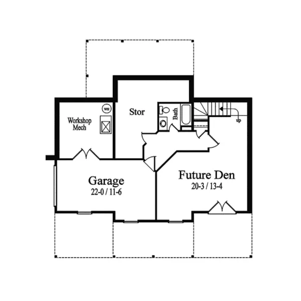 Rustic House Plan Lower Level Floor - Keystone Rustic Home 082D-0001 - Search House Plans and More