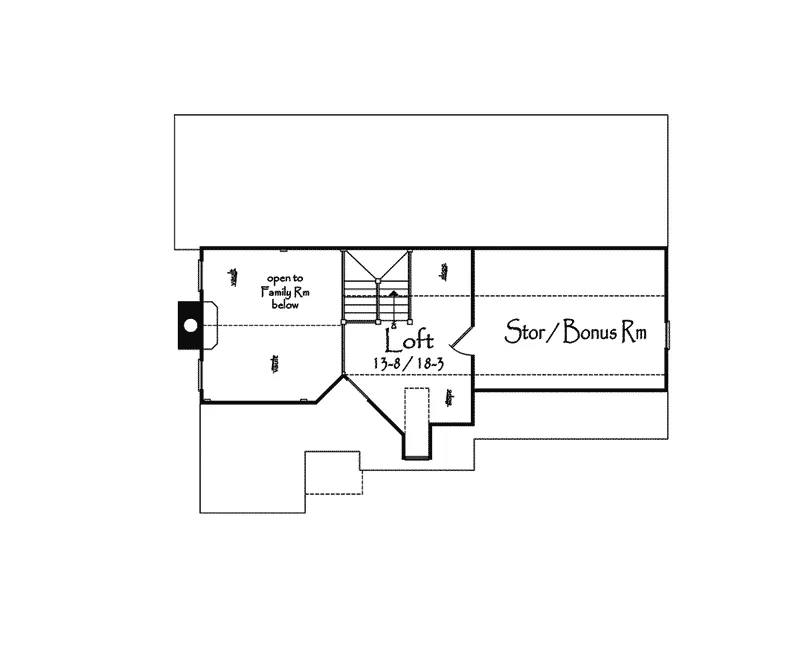 Ranch House Plan Second Floor - Lawler Country Home 082D-0003 - Shop House Plans and More