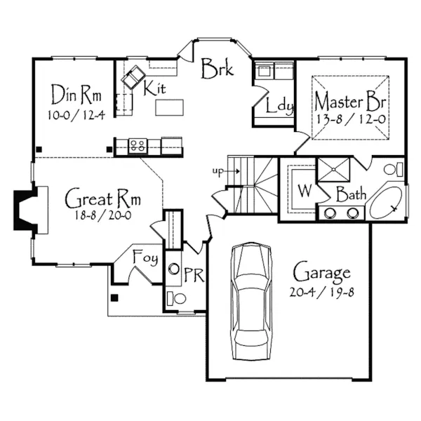 Country House Plan First Floor - Maryknoll Pond Country Home 082D-0006 - Shop House Plans and More