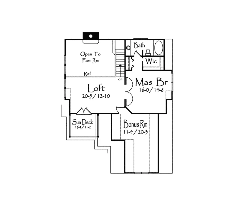 Mountain House Plan Second Floor - Prairie Flower Country Home 082D-0009 - Shop House Plans and More