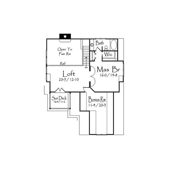 Country House Plan Second Floor - Prairie Flower Country Home 082D-0009 - Shop House Plans and More