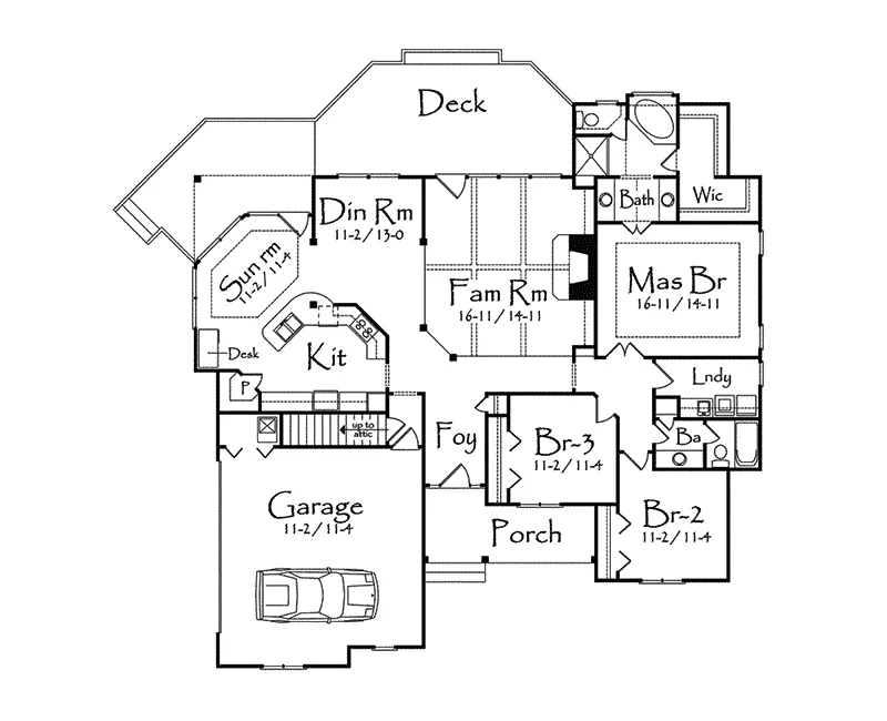 Ranch House Plan First Floor - Brantleigh Hill Country Home 082D-0011 - Search House Plans and More