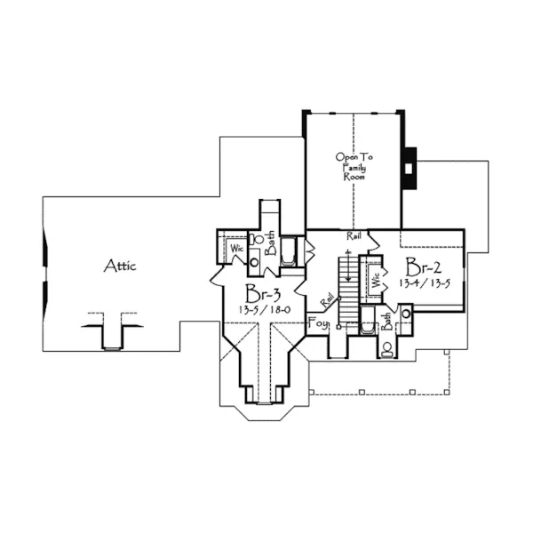 Country French House Plan Second Floor - Pardissi European Home 082D-0018 - Shop House Plans and More