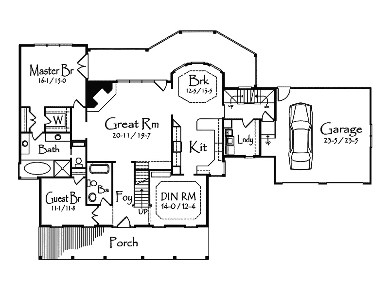 Country House Plan First Floor - Randall Farm Country Style Home 082D-0021 - Shop House Plans and More