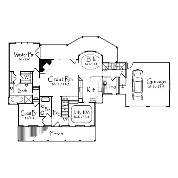 Cape Cod & New England House Plan First Floor - Randall Farm Country Style Home 082D-0021 - Shop House Plans and More