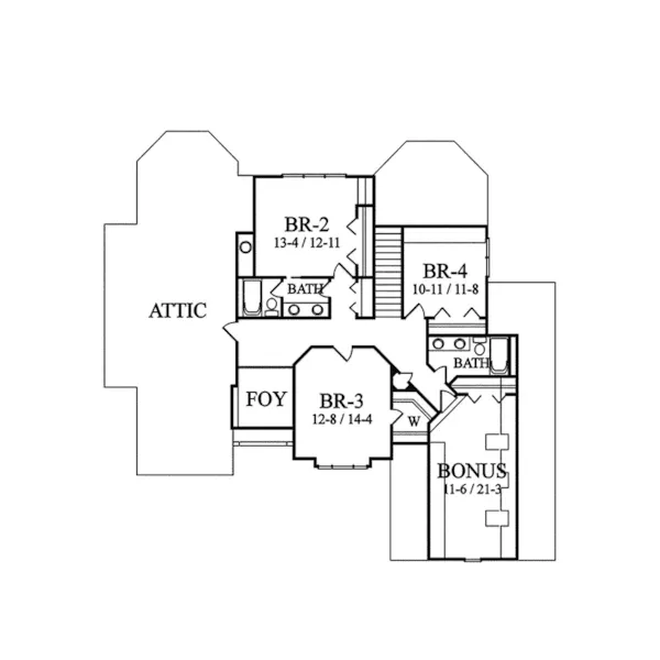 Traditional House Plan Second Floor - Morena Manor Traditional Home 082D-0022 - Shop House Plans and More