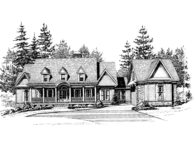 Country House Plan Front of Home - Smizer Creek Luxury Home 082D-0026 - Shop House Plans and More