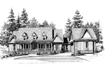 Country House Plan Front of Home - Smizer Creek Luxury Home 082D-0026 - Shop House Plans and More