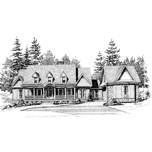 Country House Plan Front of Home - Smizer Creek Luxury Home 082D-0026 - Shop House Plans and More