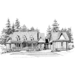 Traditional House Plan Front of House 082D-0026