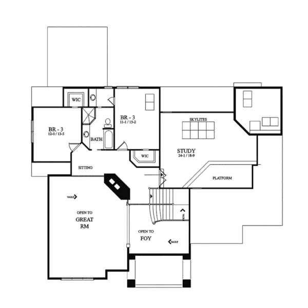 Luxury House Plan Second Floor - Doe Forest Tudor Style Home 082D-0030 - Search House Plans and More