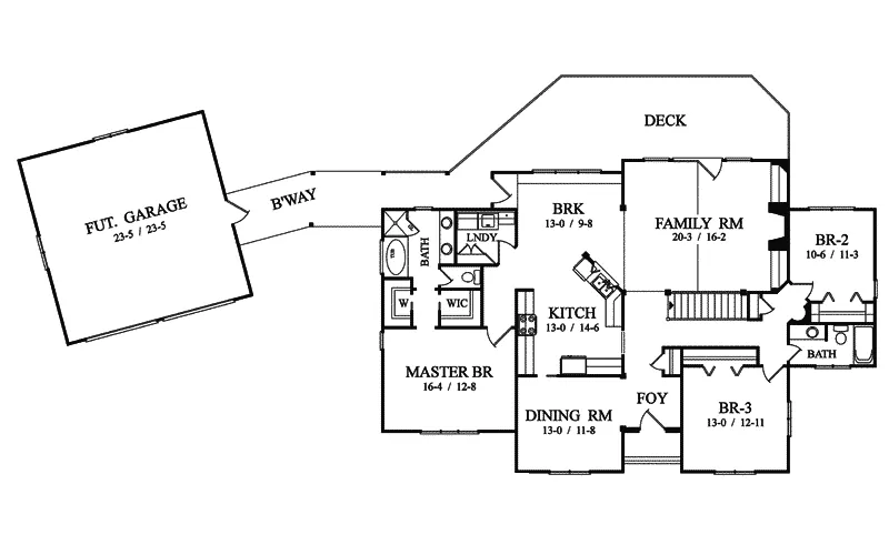 Vacation House Plan First Floor - Larchburr English Cottage Home 082D-0035 - Shop House Plans and More