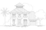 Traditional House Plan Front of Home - Abita Key Coastal Home 082D-0037 - Search House Plans and More