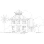 Traditional House Plan Front of House 082D-0037