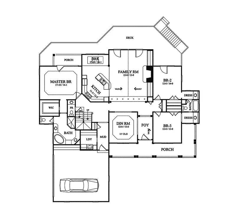 European House Plan First Floor - Mystic Meadow European Home 082D-0041 - Shop House Plans and More