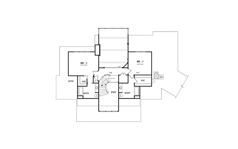 Traditional House Plan Second Floor - Elgin Point Luxury Home 082D-0047 - Search House Plans and More