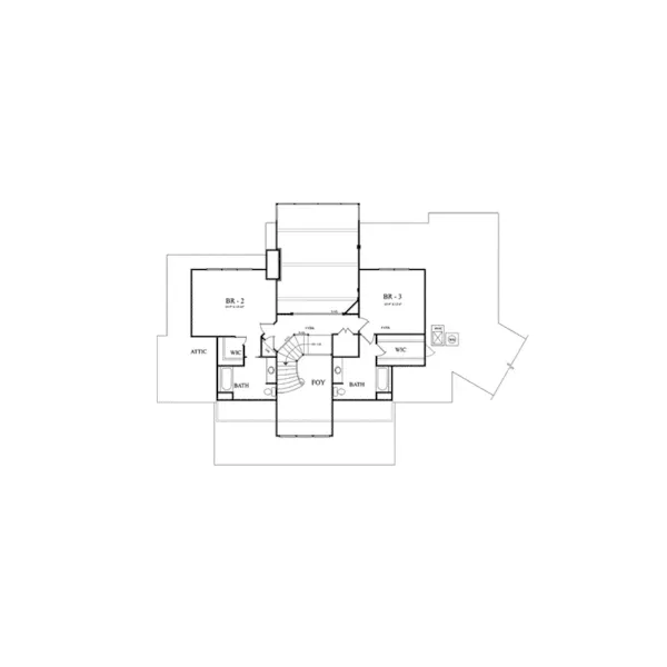 Traditional House Plan Second Floor - Elgin Point Luxury Home 082D-0047 - Search House Plans and More