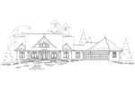 Traditional House Plan Front of Home - Elgin Point Luxury Home 082D-0047 - Search House Plans and More