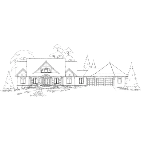 Traditional House Plan Front of Home - Elgin Point Luxury Home 082D-0047 - Search House Plans and More