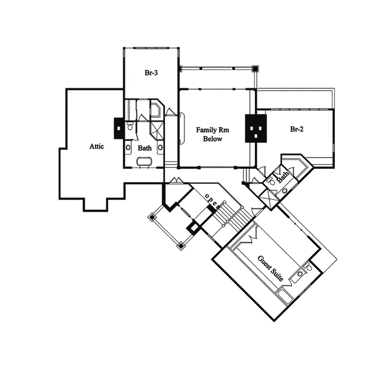 Country House Plan Second Floor - Halford Shores Luxury Home 082D-0048 - Search House Plans and More