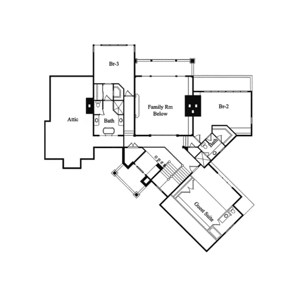 Country House Plan Second Floor - Halford Shores Luxury Home 082D-0048 - Search House Plans and More