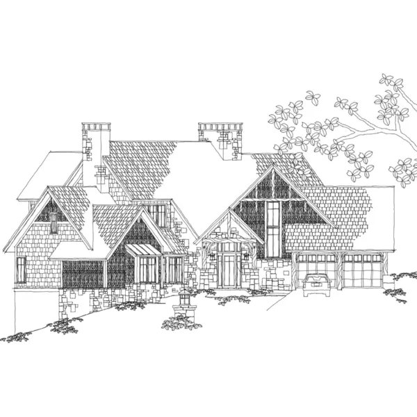 Country House Plan Front of Home - Halford Shores Luxury Home 082D-0048 - Search House Plans and More