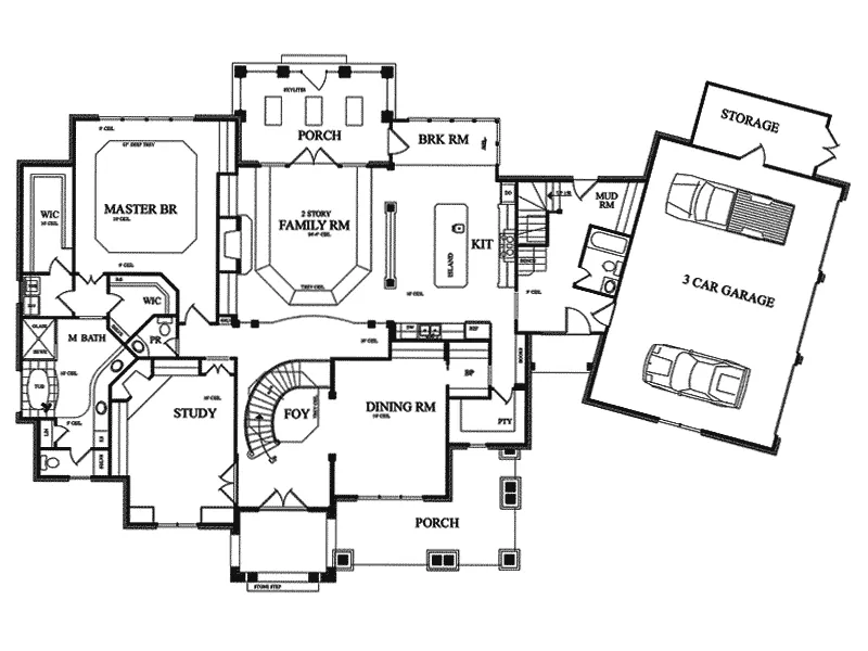 Country House Plan First Floor - Laurens European Luxury Home 082D-0049 - Shop House Plans and More