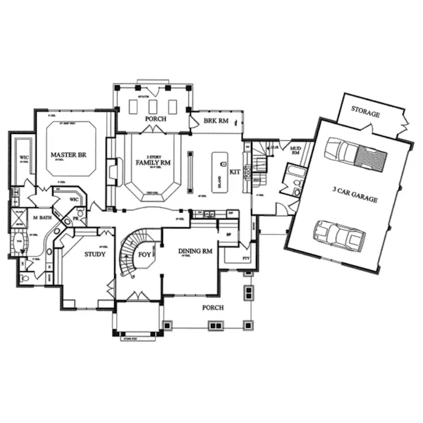 Country House Plan First Floor - Laurens European Luxury Home 082D-0049 - Shop House Plans and More