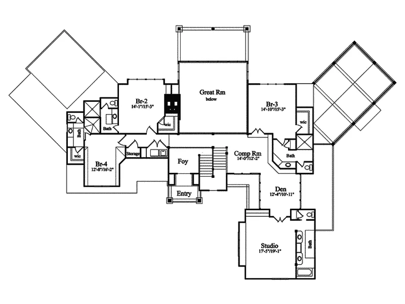 Country House Plan Second Floor - Mayer Stream Luxury Home 082D-0050 - Shop House Plans and More
