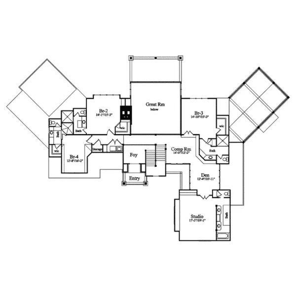 Country House Plan Second Floor - Mayer Stream Luxury Home 082D-0050 - Shop House Plans and More