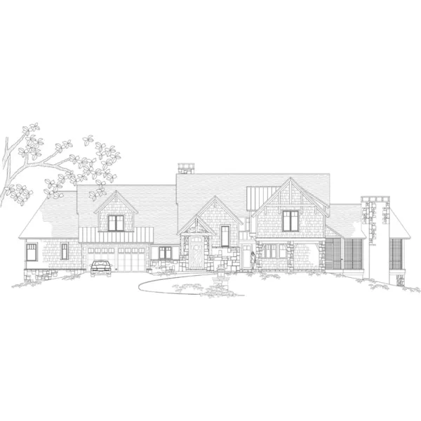 Country House Plan Front of Home - Mayer Stream Luxury Home 082D-0050 - Shop House Plans and More