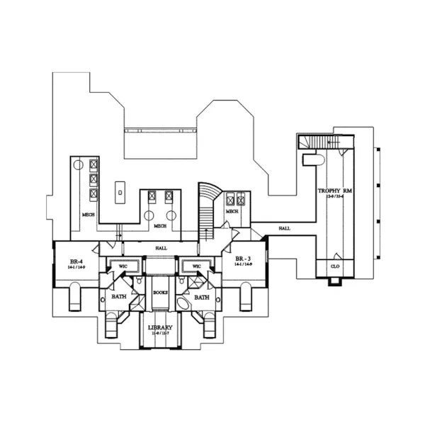 Luxury House Plan Second Floor - McKillip Luxury Georgian Home 082D-0051 - Shop House Plans and More