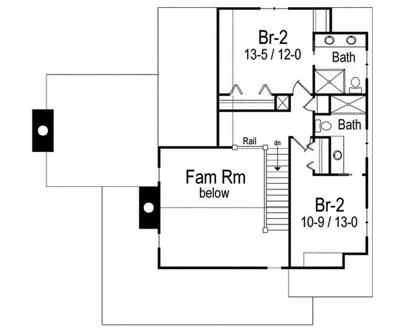 Cabin & Cottage House Plan Second Floor - Wells Branch Cabin Farmhouse 082D-0065 - Shop House Plans and More