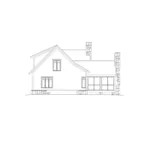 Mountain House Plan Rear Elevation - Wells Branch Cabin Farmhouse 082D-0065 - Shop House Plans and More