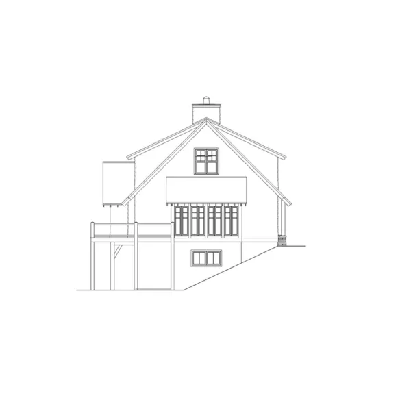 Craftsman House Plan Left Elevation - Grinnell Terrace European Home 082D-0066 - Search House Plans and More