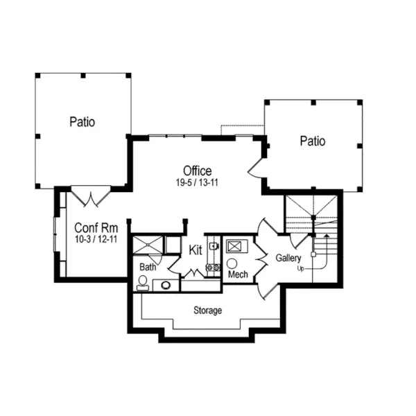 Craftsman House Plan Optional Lower Level - Grinnell Terrace European Home 082D-0066 - Search House Plans and More