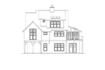 Arts & Crafts House Plan Rear Elevation - Grinnell Terrace European Home 082D-0066 - Search House Plans and More
