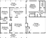 Colonial House Plan First Floor - Turkey Hill Traditional Home 084D-0016 - Shop House Plans and More